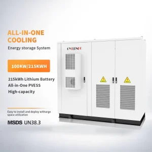 Solar LiFePO4 Commercial Industrial 100Kw 215Kwh Air Cooled Energy Storage Systems Container CY100 215
