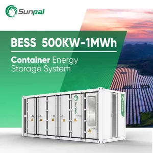 Solar Panel Battery Container 2MWh 1MW 2MW 500KWh Lithium Energy Storage Battery