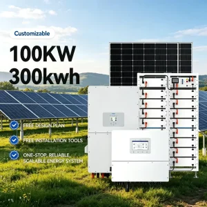 Solar Panel Battery System 150kw 100kw 200kwh 500kw Hybrid Battery Energy Storage System 40HQ Container ESS Storage System 2Mwh