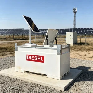 Solar Panel Cube Diesel Tank 500Gal 250Gal Portable Mobile Station Storage Liquid Oil for Vehicle Refueling UL142
