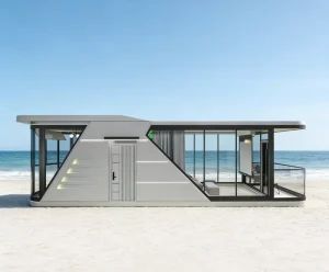 Solar Powered Steel Structure Space Capsule House with Sandwich Panel Modern Design for Exterior Use