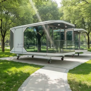 Space Capsule Aluminum Container Mobile Home with Kitchen Bedroom Creative Hotel Design for Villa and Warehouse Use