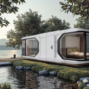Space Capsule Fast Construcred Steel Container Houses Waterproof Hotel and Houseboat Eco Friendly Green Alternative for Life