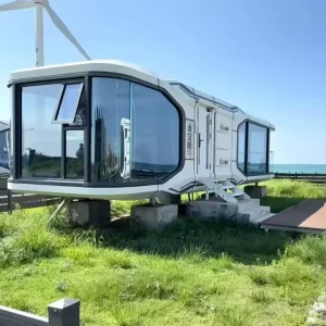 Space Capsule Integrated Steel Frame Container House Full Intelligent Prefabricated Waterproof Office Customizable Modular