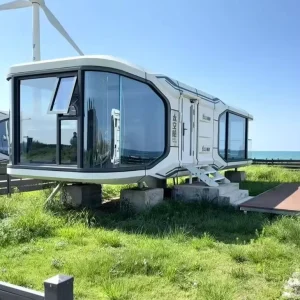 Space Capsule Integrated Steel Frame Container House Full Intelligent Prefabricated Waterproof Office Customizable Modular