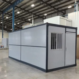 Space Saving Foldable Shipping Container for Home Storage and Garage Use Small Footprint When Folded Durable