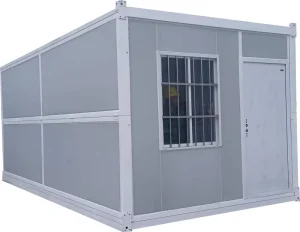 Space Saving Foldable Shipping Container for Home Storage and Garage Use Small Footprint When Folded Durable