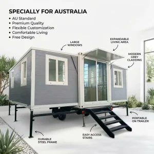 Specifically Designed For Australia 20ft Heavy Duty Steel Structure Folding Container Office Building