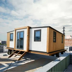 Square Folding Double-Wing Durable Sandwich Panel Expandable Container Southeast Asia Design House