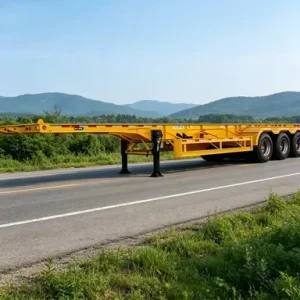 Stable 3 Axle Skeleton Container Semi Trailer With Axles for Port and Logistics Company
