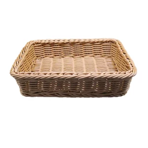 Stable Eco Friendly PP Rattan Vegetable Racks Multi Layer Baskets for Supermarket and Department Store Fruit Basket Display