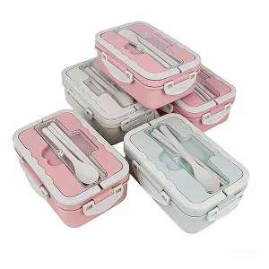 Stackable Bento Box with Silicone Seal Leakproof BPA Free Microwavable Heatable Lunch Container for Work School