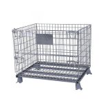 Stackable Collapsible Galvanized Metal Steel Welded Wire Mesh Container for Cargo Storage
