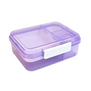 Stackable Leakproof 1200ml 3 Compartment Reusable Bento Lunch Box for Adults Heatable BPA Free Food Container Plastic Lid Fork