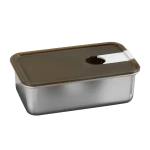 Stainless Steel 304 Leak Proof Food Grade Microwave Heatable Bamboo Lid 1 3L Capacity Fresh Keeping Fruit Storage Container
