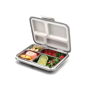 Stainless Steel BPA Free Food Grade Lunchbox Large Capacity Bento Box 4 Compartments Leakproof for Adults