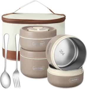 Stainless Steel Insulated Bento Lunch Box Multi Layer Portable Food Container
