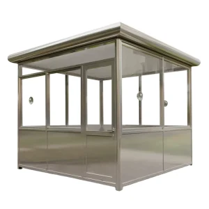 Stainless Steel Mobile Security Room Portable Kiosk Security Booth Guard House