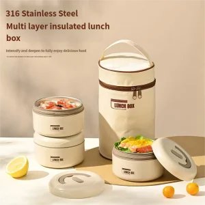 Stainless Steel Portable Bento Box Food Storage Container Lunch Box