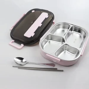 Stainless Steel Portable Outdoor School Office Lunch Box Kids Children Reusable Insulated Bento Box