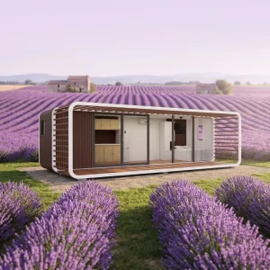 Steel Apple Cabin House Full Kitchen Bathroom Complete Supporting Facilities Glamping Resort Airbnb Homestay Campsite