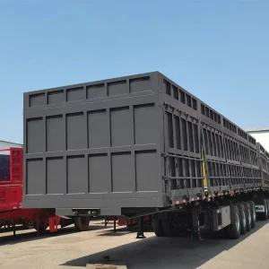 Steel Cargo Transport Dry Van Type Box Semi Trailer 60 Tons 40ft Durable Van Box Semi Trailer