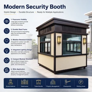 Steel Container House Eco friendly Movable Villa Guard Room Security Pavilion Modern Container Tiny House