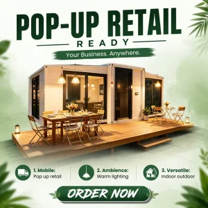 Steel Mini Tiny Container Modular Prefab Glass Style Cafe Restaurant Coffee Shop Use House Villa Hotel 20ft Available