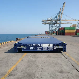 Steel Open Top Cargo Transport Flat Rack Shipping Container