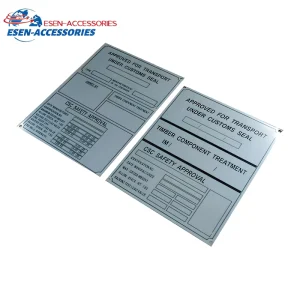 Steel Shipping Container CSC Plate Safety Identification Plate for Container Maintenance and Spare Parts