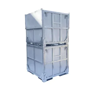 Steel Warehouse Lockable Bulk Foldable Container IBC Collapsible Intermediate for Rubber Industry for Chemical