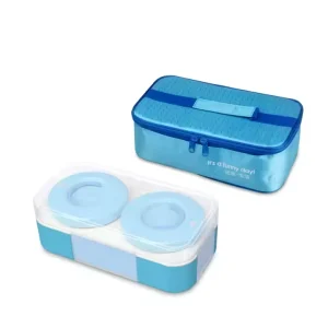 Student Office Seal Lock Stainless Steel Eco friendly Dishwasher Safe Bento Hot Lunch Box 2 Compartments Heatable 400ml*2