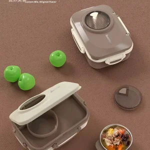 Students Office Workers Portable Insulated Stainless Steel 304 Lunch Box Lids Household Snack Split Box for Picnics