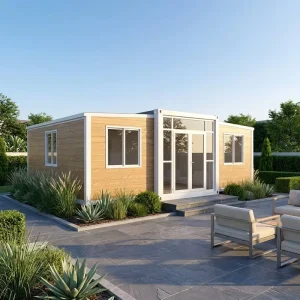 Sturdy Industrial Grade Corrosion Resistant Solid Relocatable Expandable Container House Midcentury Modern Outdoor Bathroom
