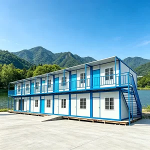 Sturdy Modular Prefab Container House Homes Construction Site Dormitory 2 Layers Portable Warehouse Apartment Office Building