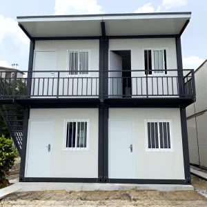 Stylish Practical 20ft 2-Storey Shipping Container House Detachable Design Breathable Durable Sandwich Panel Steel Material