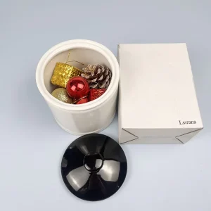Sublimation Ceramic Candy Jar Candy Storage Can Sublimation Blank Ceramic Candy Containers Ceramic Storage Jars with Lid