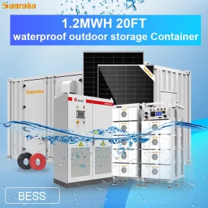 Sunroko Solar Powered Storage Container 10Ft 1Mwh 20Ft 2Mwh Battery Energy Storage System Container