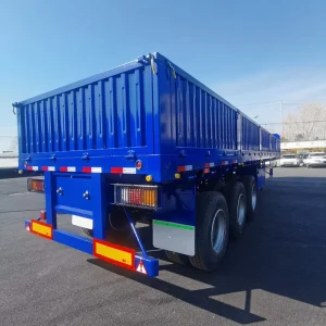 Tanzania Steel 3 Axles Drop Deck Trailer Cargo Trailer 60 Tons Sidewall Semi-trailer With Container Lock