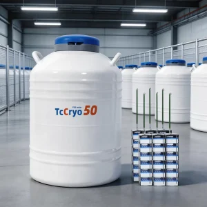 TcCryo 50L Laboratory Liquid Nitrogen Tank Cryogenic Storage Container Factory Direct