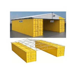 Temporary Shipping Container Building Shelter Custom Steel Container Canopy Storage Roof Kit Shed Garage Cover