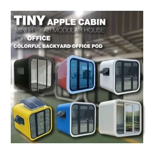 Tiny 10ft Apple Cabin House for Office Colorful Mini Prefab Modular House Custom Color Aluminium Capsule House