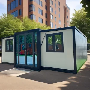 Tiny Expandable 10ft Container House 4 in 40HQ Prefab Modular Living Unit for Backyard Office Guest Room