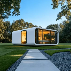 Tiny Homes Customizable Sandwich Panel Capsule House with Minimalist Design for Offices and Hotels