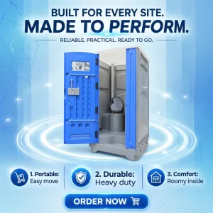Toppla Modern Design HDPE Waterproof Portable Container Toilet Durable Eco Friendly 5 Year Warranty for Hotels Public Places