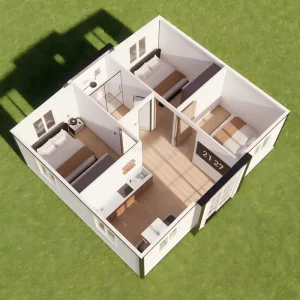 Towable Expandable Container House Relocatable Mobile Home Prefab Foldable Modular Portable Cabin Wheel Chassis Quick Move 20ft