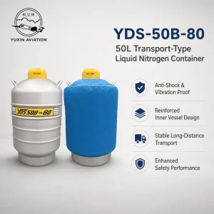 Transport Liquid Nitrogen Tank LN2 Cryogenic Container for Animal Semen Storage and Biological Sample Transportation