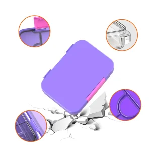Tritan Leakproof 4 Compartment BPA Free School Lunch Container Children Bento Box for Kids