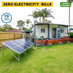 Tropical Island 20ft Expandable Container Home Off Grid Solar & Battery External Solar Array & Battery