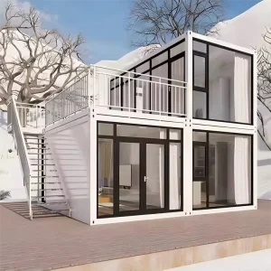 Turnkey Container Homes with Work From Home Container Pod Geometric Container Design and Courtyard Container Home for Living
